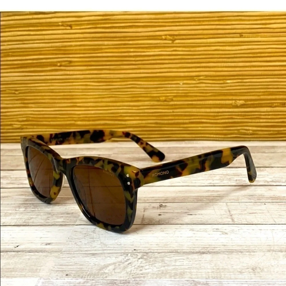 KOMONO sunglasses The Allen Tortoise Demi Brown Tan NEW